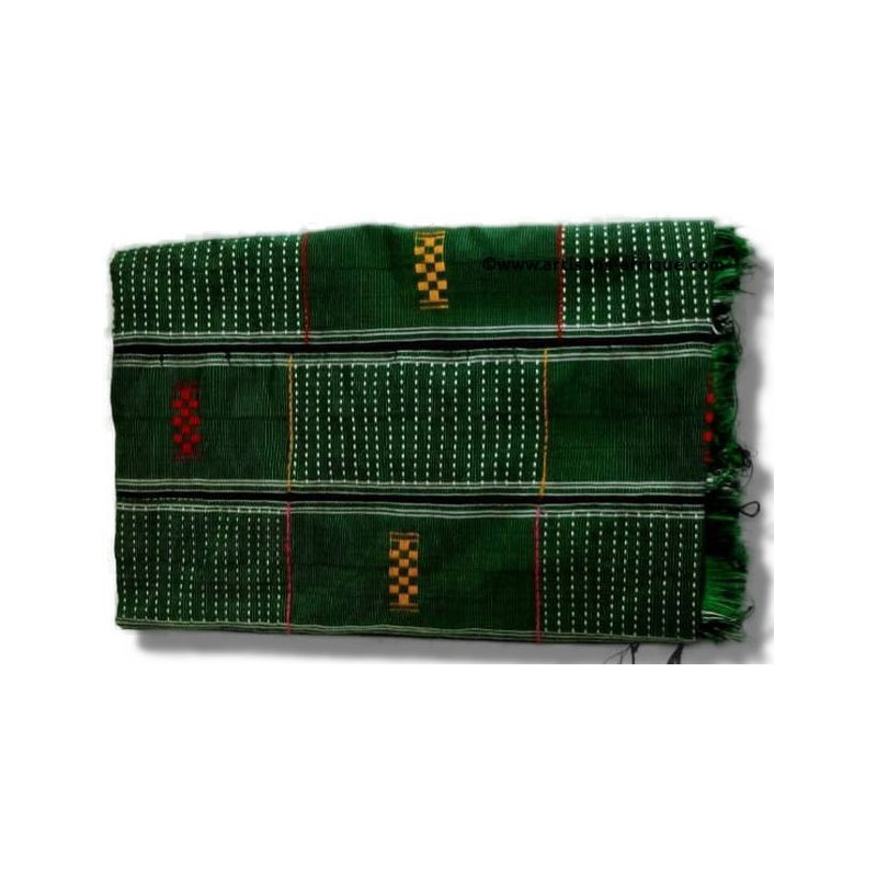 Tissu Baoulé "Adjalêdô" couleur vert de chrome