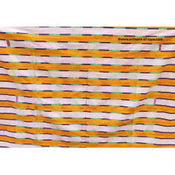 Tissu Baoulé "Akôbo poussière" Couleur orange