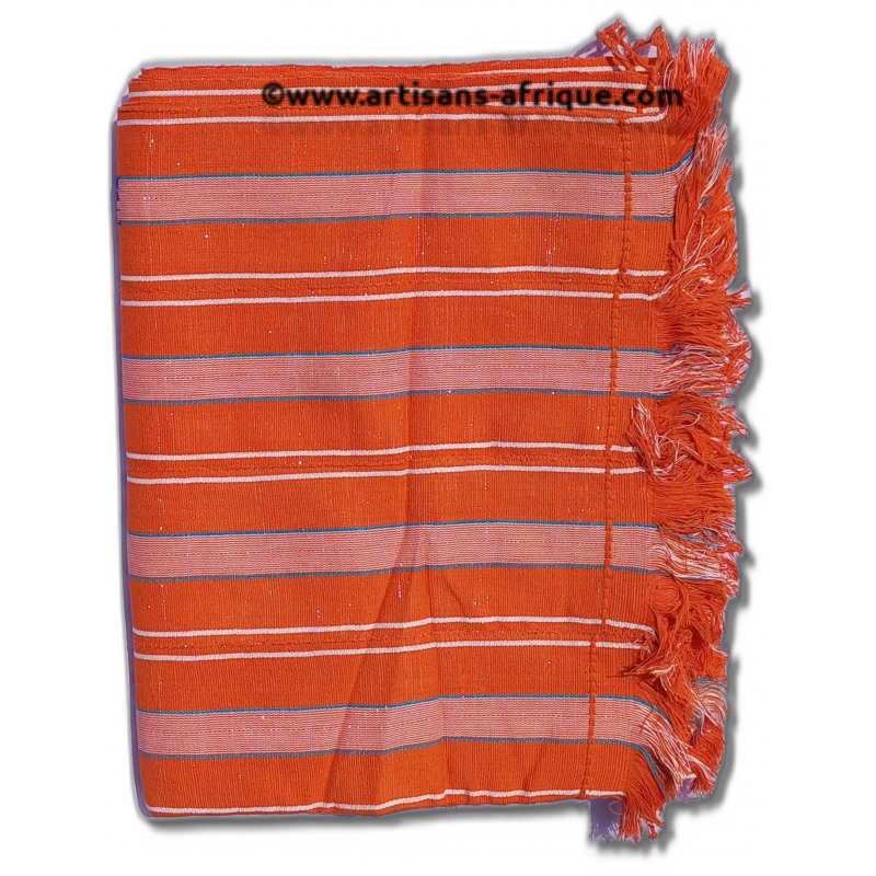 Tissu Baoulé  "Henriette" Couleur orange